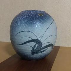 花瓶 信楽焼 三彩 高さ20センチ