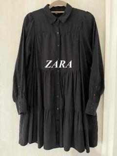 ZARA シャツワンピース ブラック